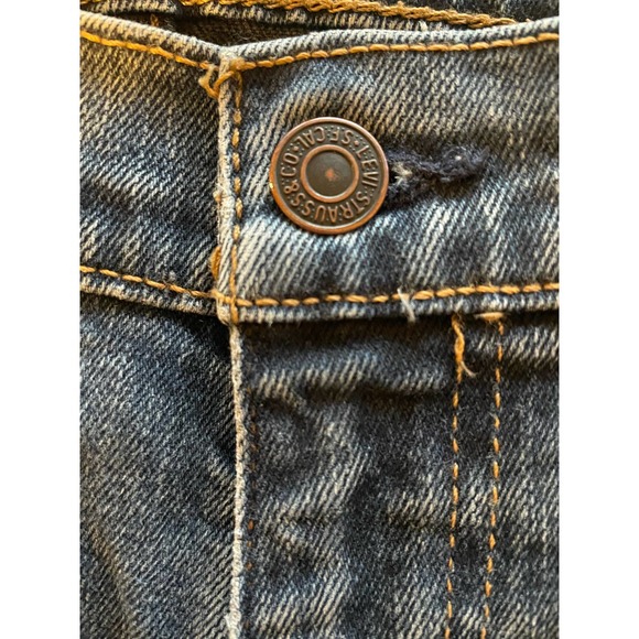 W38 L32 Comfortable Relaxed Levi’s Classic Blue Jeans Straight Leg Preowned - Picture 3 of 5
